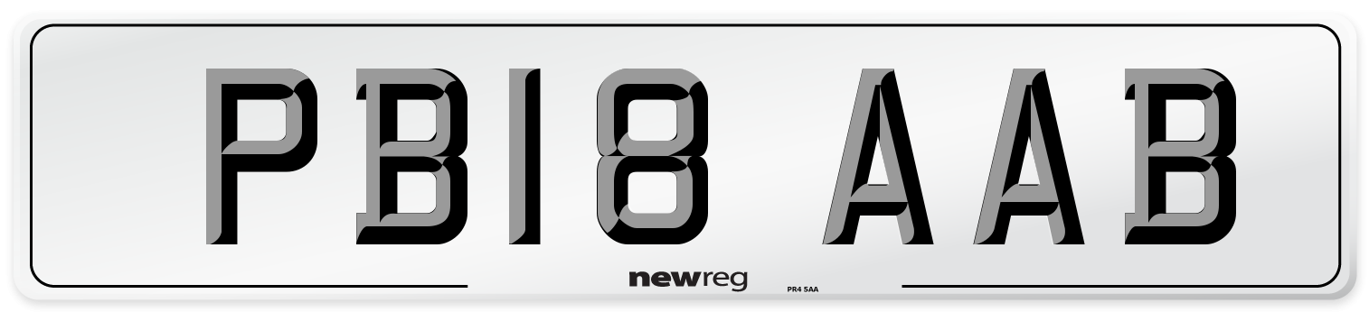PB18 AAB Number Plate from New Reg